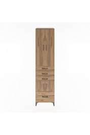 Hyperion Dolap 4 Raflı 4 Çekmeceli 4 Kapaklı 60x44x243 Çam-Çam