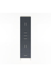 Hyperion Dolap 4 Raflı 4 Çekmeceli 4 Kapaklı 60x44x243 Aytaşı-Antrasit
