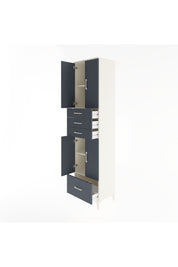 Hyperion Dolap 4 Raflı 4 Çekmeceli 4 Kapaklı 60x44x243 Aytaşı-Antrasit
