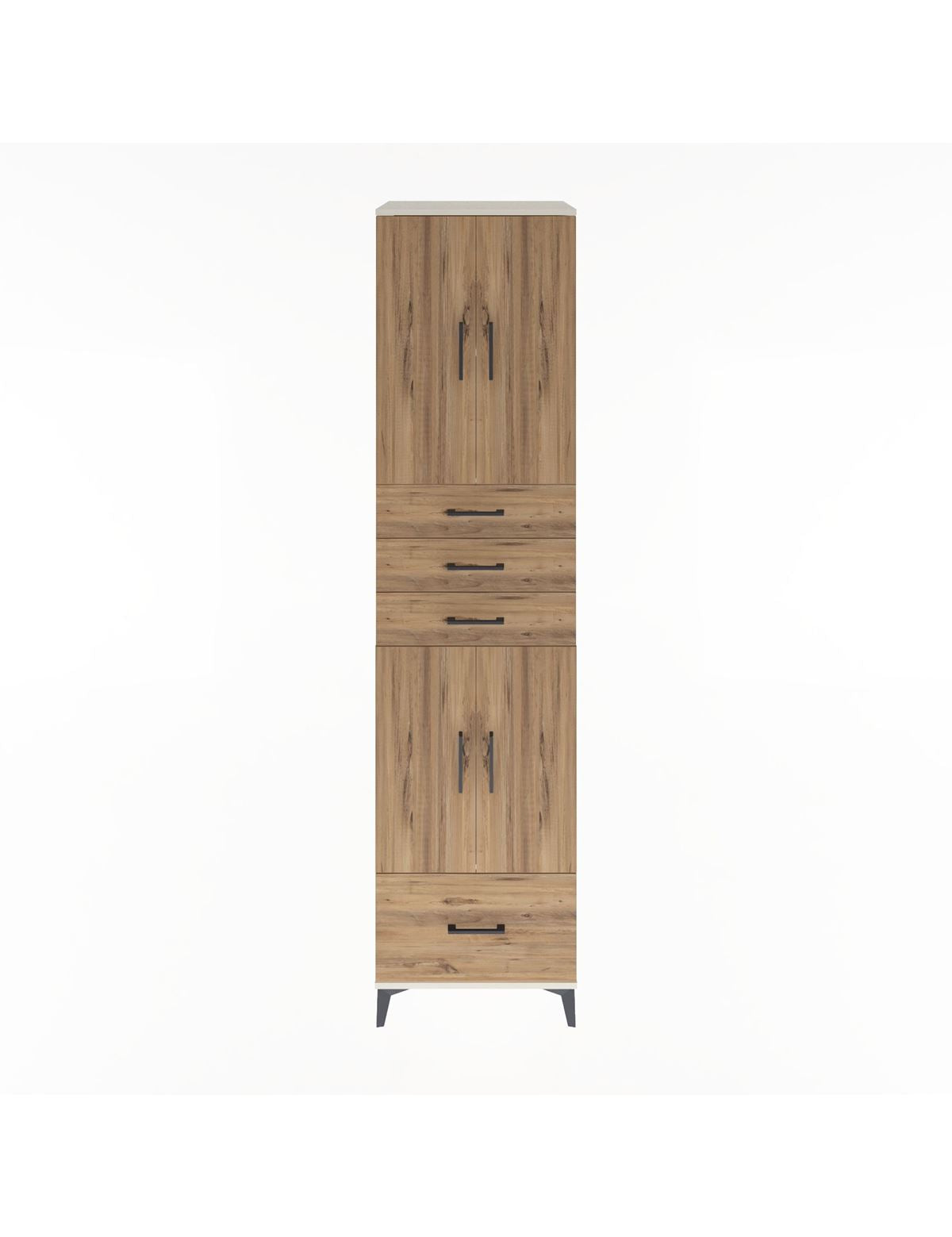 Hyperion Dolap 4 Raflı 4 Çekmeceli 4 Kapaklı 60x44x243 Aytaşı-Çam