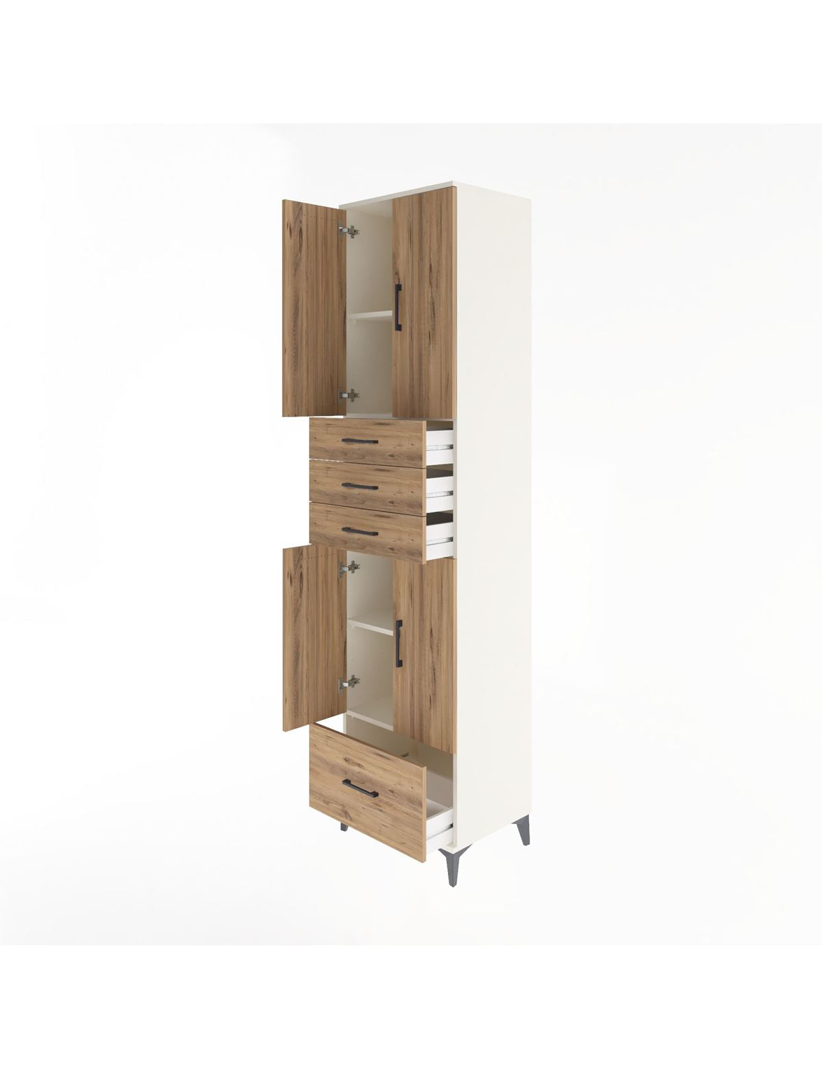 Hyperion Dolap 4 Raflı 4 Çekmeceli 4 Kapaklı 60x44x243 - S65M012V3B