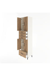 Hyperion Dolap 4 Raflı 4 Çekmeceli 4 Kapaklı 60x44x243 Aytaşı-Çam