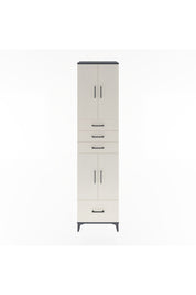 Hyperion Dolap 4 Raflı 4 Çekmeceli 4 Kapaklı 60x44x243 Antrasit-Aytaşı