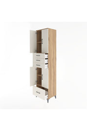 Hyperion Dolap 4 Raflı 4 Çekmeceli 4 Kapaklı 60x44x243 Çam-Aytaşı