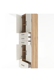 Hyperion Dolap 4 Raflı 4 Çekmeceli 4 Kapaklı 60x44x243 Çam-Aytaşı