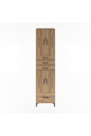 Hyperion Dolap 4 Raflı 4 Çekmeceli 4 Kapaklı 60x44x243 Çam-Çam