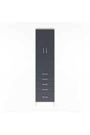 Hyperion Dolap 4 Raflı 5 Çekmeceli 2 Kapaklı 60x44x243 Aytaşı-Antrasit