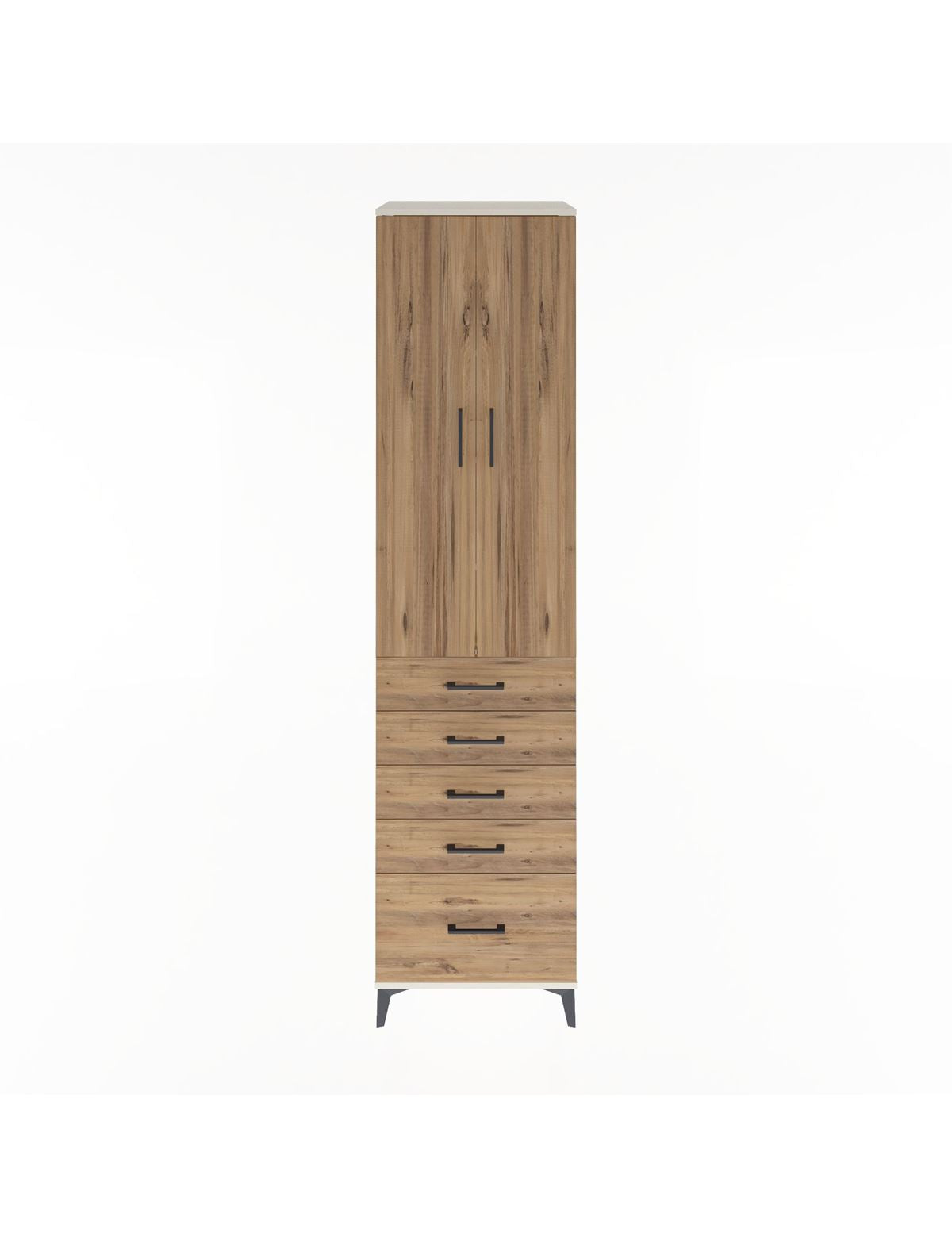 Hyperion Dolap 4 Raflı 5 Çekmeceli 2 Kapaklı 60x44x243 Aytaşı-Çam