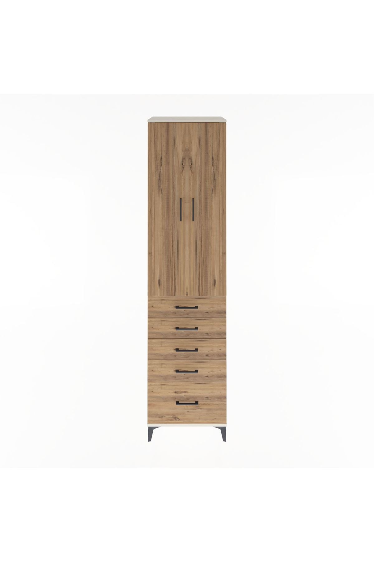 Hyperion Dolap 4 Raflı 5 Çekmeceli 2 Kapaklı 60x44x243 - S65M013V3B