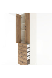 Hyperion Dolap 4 Raflı 5 Çekmeceli 2 Kapaklı 60x44x243 Aytaşı-Çam