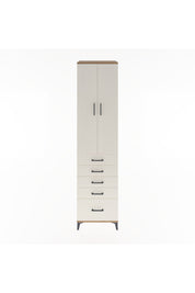 Hyperion Dolap 4 Raflı 5 Çekmeceli 2 Kapaklı 60x44x243 Çam-Aytaşı