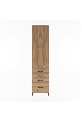 Hyperion Dolap 4 Raflı 5 Çekmeceli 2 Kapaklı 60x44x243