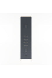 Hyperion Dolap 4 Raflı 5 Çekmeceli 4 Kapaklı 60x44x243 Aytaşı-Antrasit