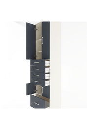 Hyperion Dolap 4 Raflı 5 Çekmeceli 4 Kapaklı 60x44x243 Aytaşı-Antrasit