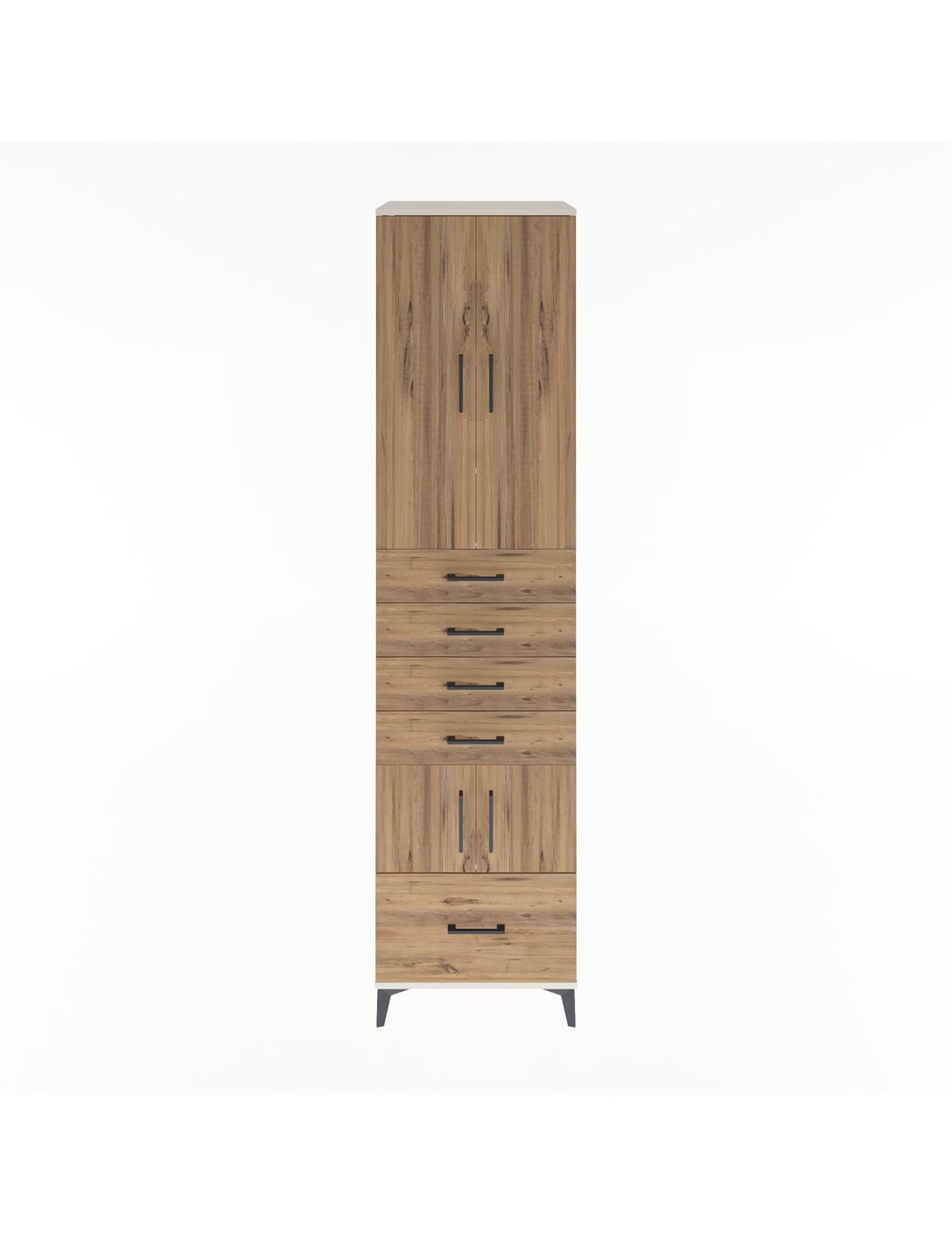 Hyperion Dolap 4 Raflı 5 Çekmeceli 4 Kapaklı 60x44x243 Aytaşı-Çam