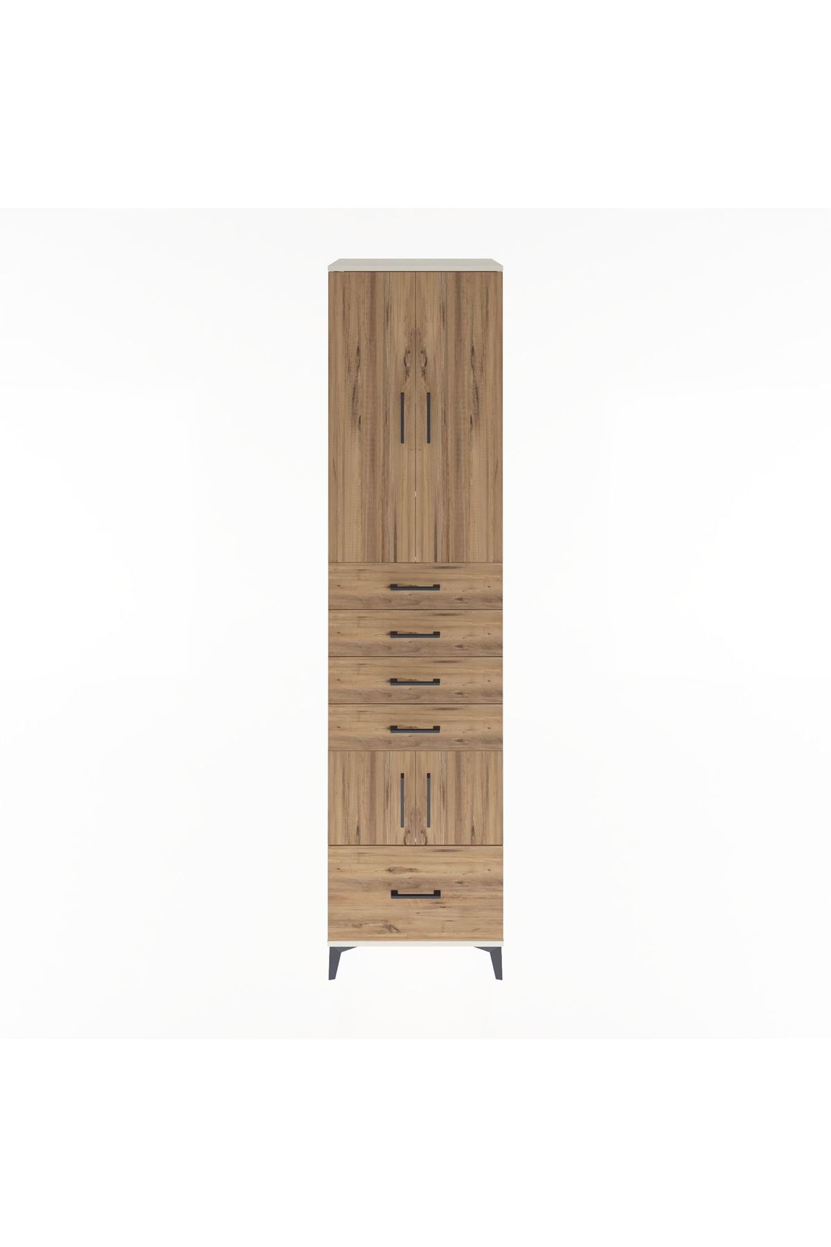 Hyperion Dolap 4 Raflı 5 Çekmeceli 4 Kapaklı 60x44x243 Aytaşı-Çam