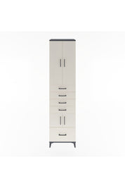 Hyperion Dolap 4 Raflı 5 Çekmeceli 4 Kapaklı 60x44x243 Antrasit-Aytaşı