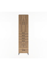 Hyperion Dolap 4 Raflı 5 Çekmeceli 4 Kapaklı 60x44x243
