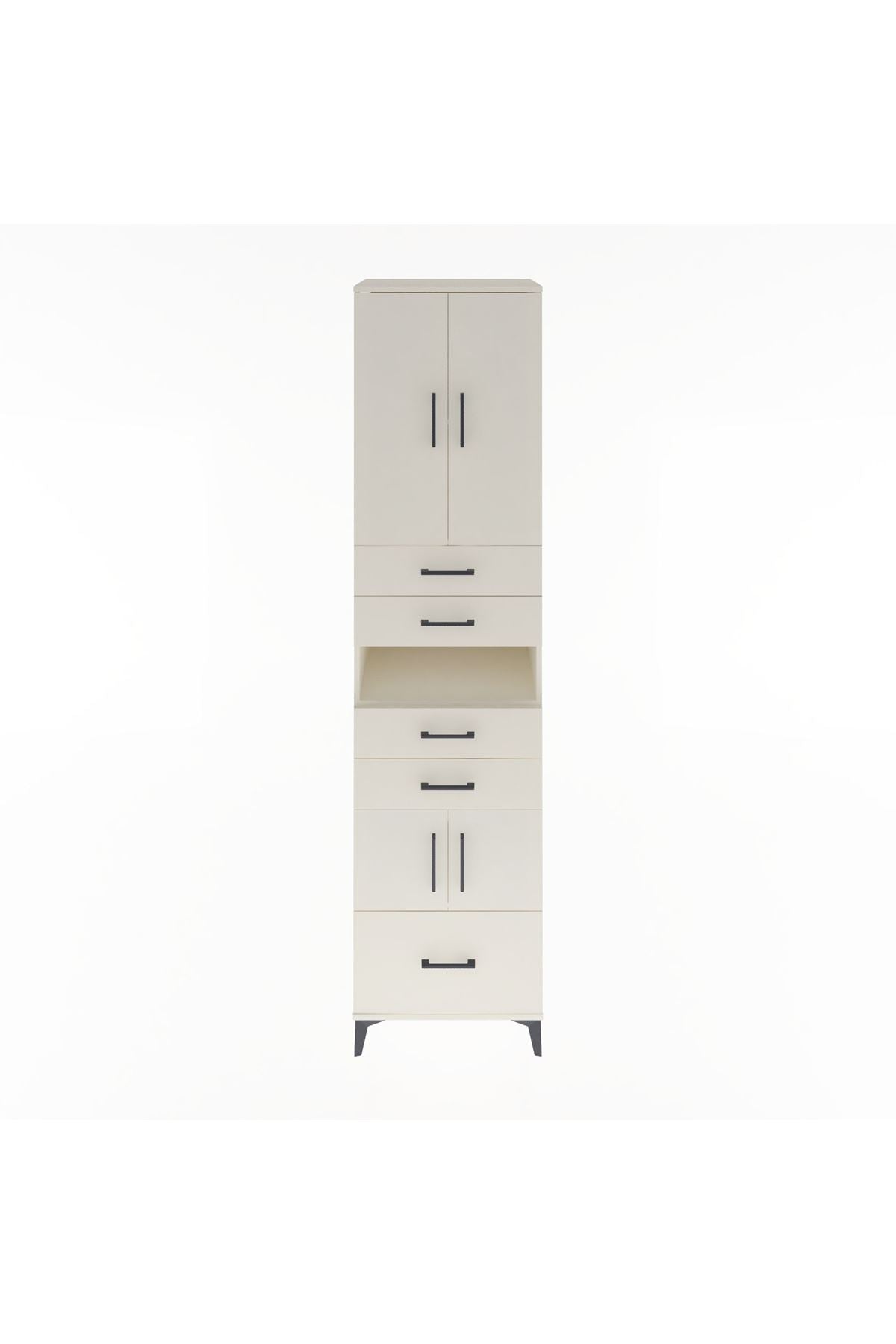 Hyperion Dolap 4 Raflı 5 Çekmeceli 4 Kapaklı 60x44x243 Aytaşı-Aytaşı