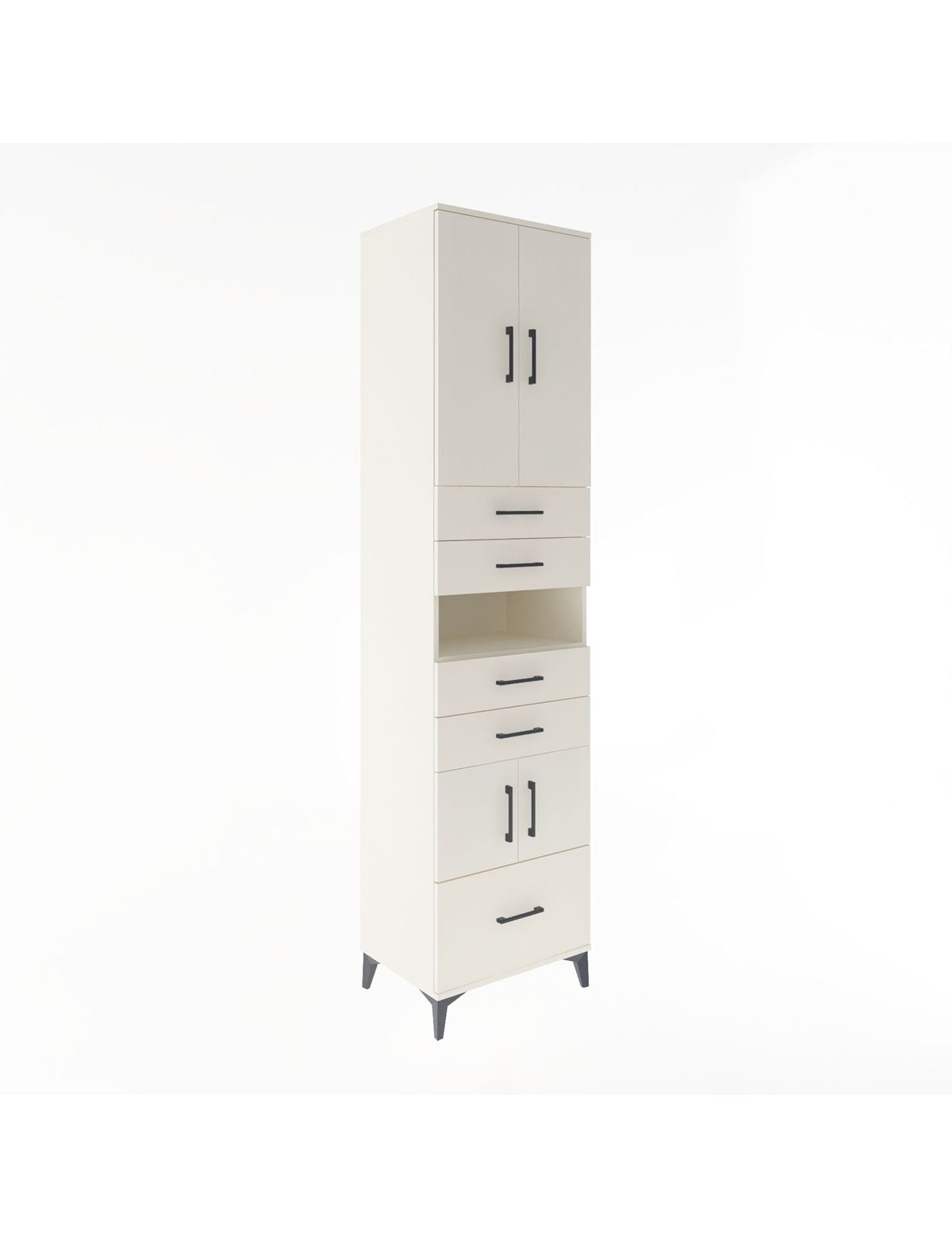 Hyperion Dolap 4 Raflı 5 Çekmeceli 4 Kapaklı 60x44x243 Aytaşı-Aytaşı