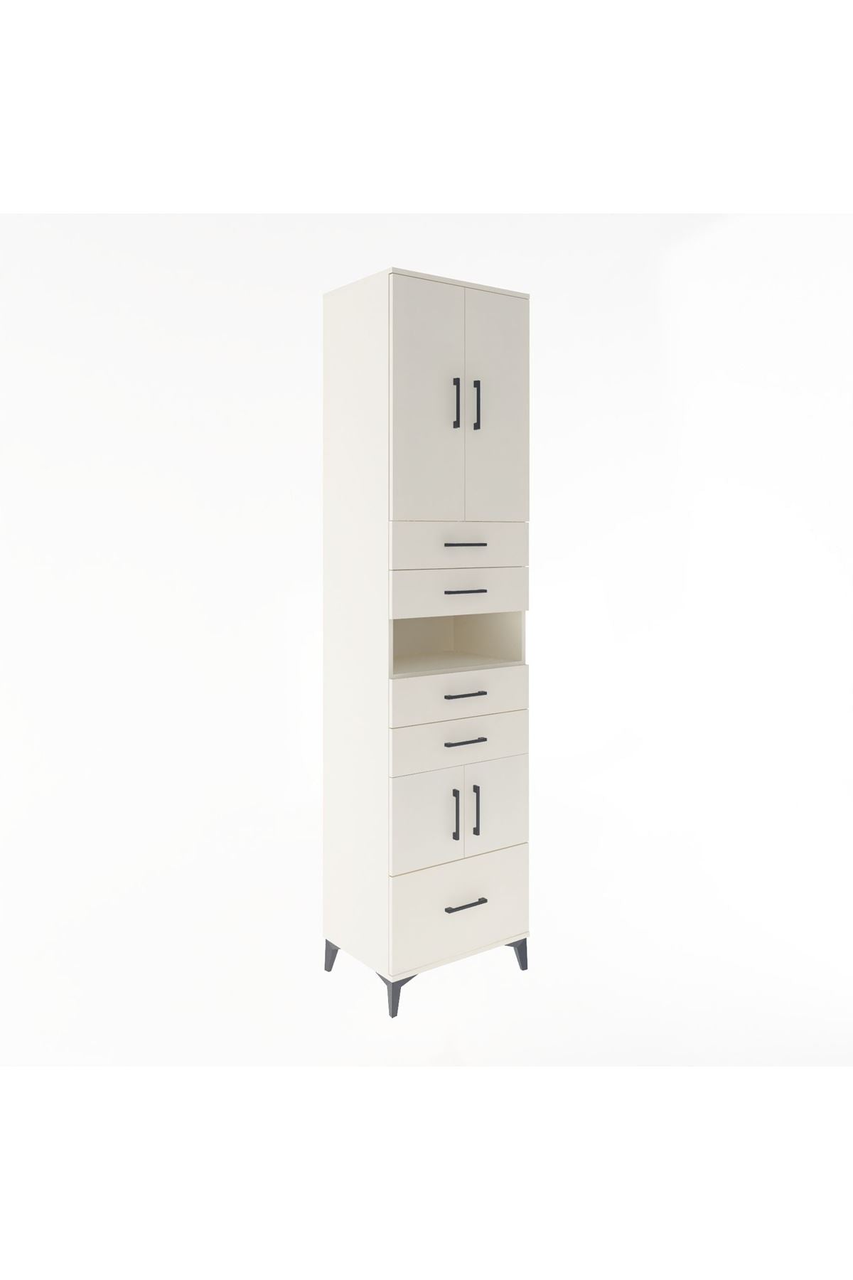 Hyperion Dolap 4 Raflı 5 Çekmeceli 4 Kapaklı 60x44x243 Aytaşı-Aytaşı