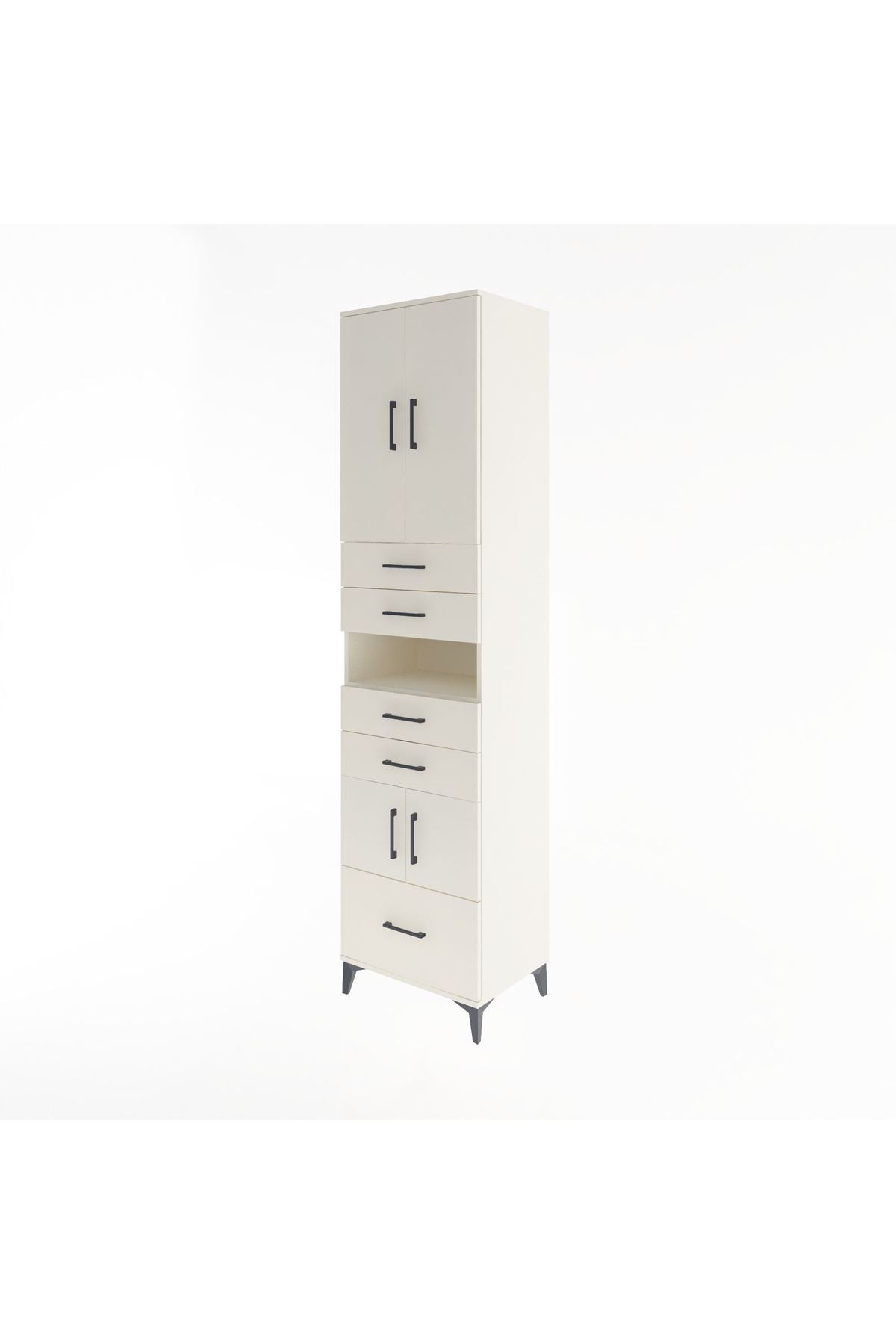 Hyperion Dolap 4 Raflı 5 Çekmeceli 4 Kapaklı 60x44x243 Aytaşı-Aytaşı