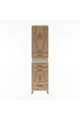 Hyperion Dolap 4 Raflı 5 Çekmeceli 4 Kapaklı 60x44x243