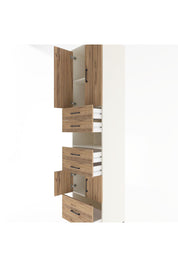 Hyperion Dolap 4 Raflı 5 Çekmeceli 4 Kapaklı 60x44x243 Aytaşı-Çam