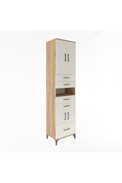 Hyperion Dolap 4 Raflı 5 Çekmeceli 4 Kapaklı 60x44x243 Çam-Aytaşı