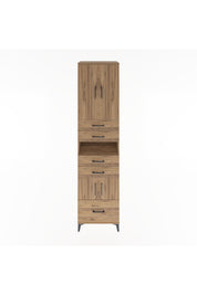 Hyperion Dolap 4 Raflı 5 Çekmeceli 4 Kapaklı 60x44x243 Çam-Çam