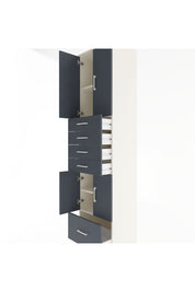 Hyperion Dolap 4 Raflı 5 Çekmeceli 4 Kapaklı 60x44x243 Aytaşı-Antrasit