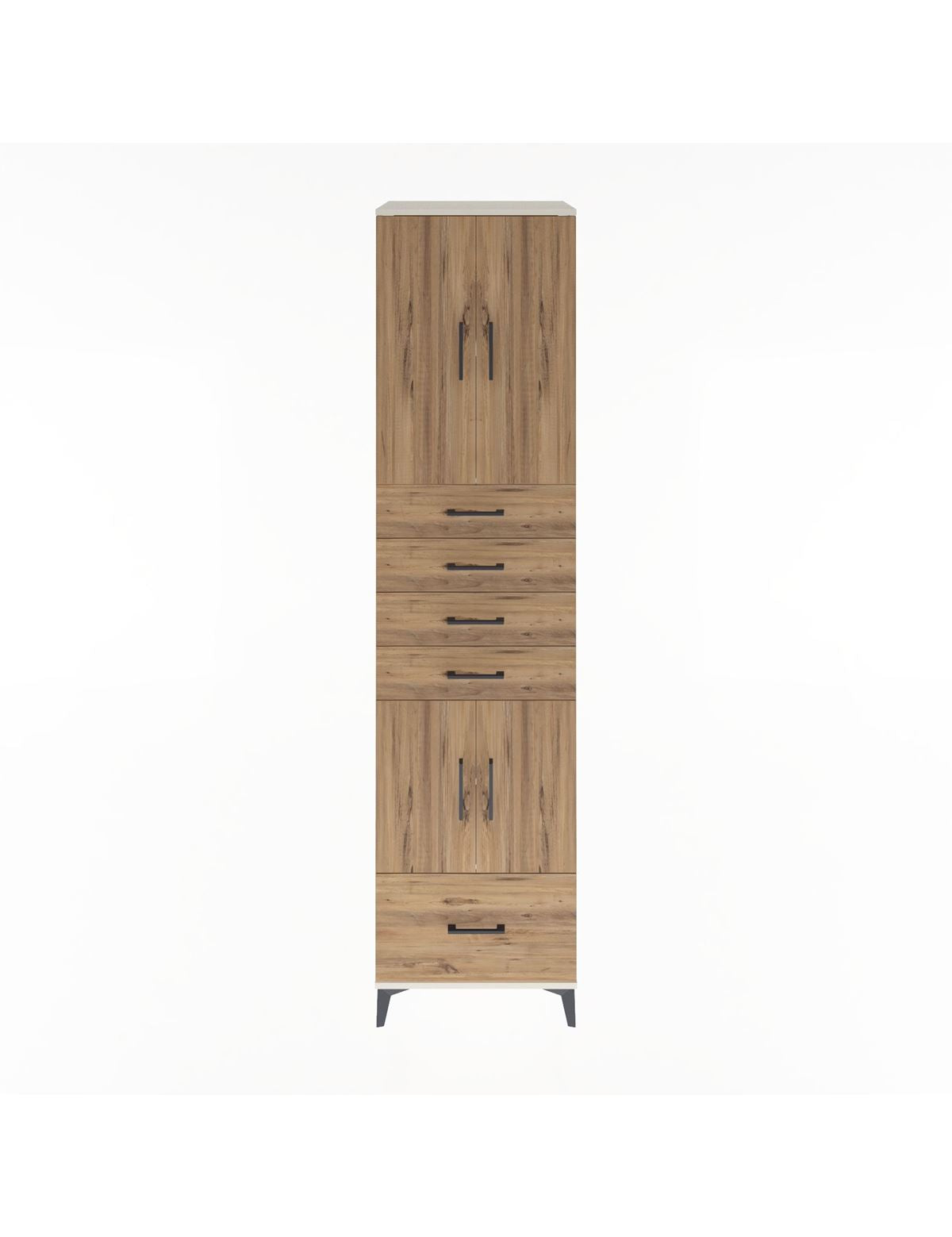 Hyperion Dolap 4 Raflı 5 Çekmeceli 4 Kapaklı 60x44x243 Aytaşı-Çam