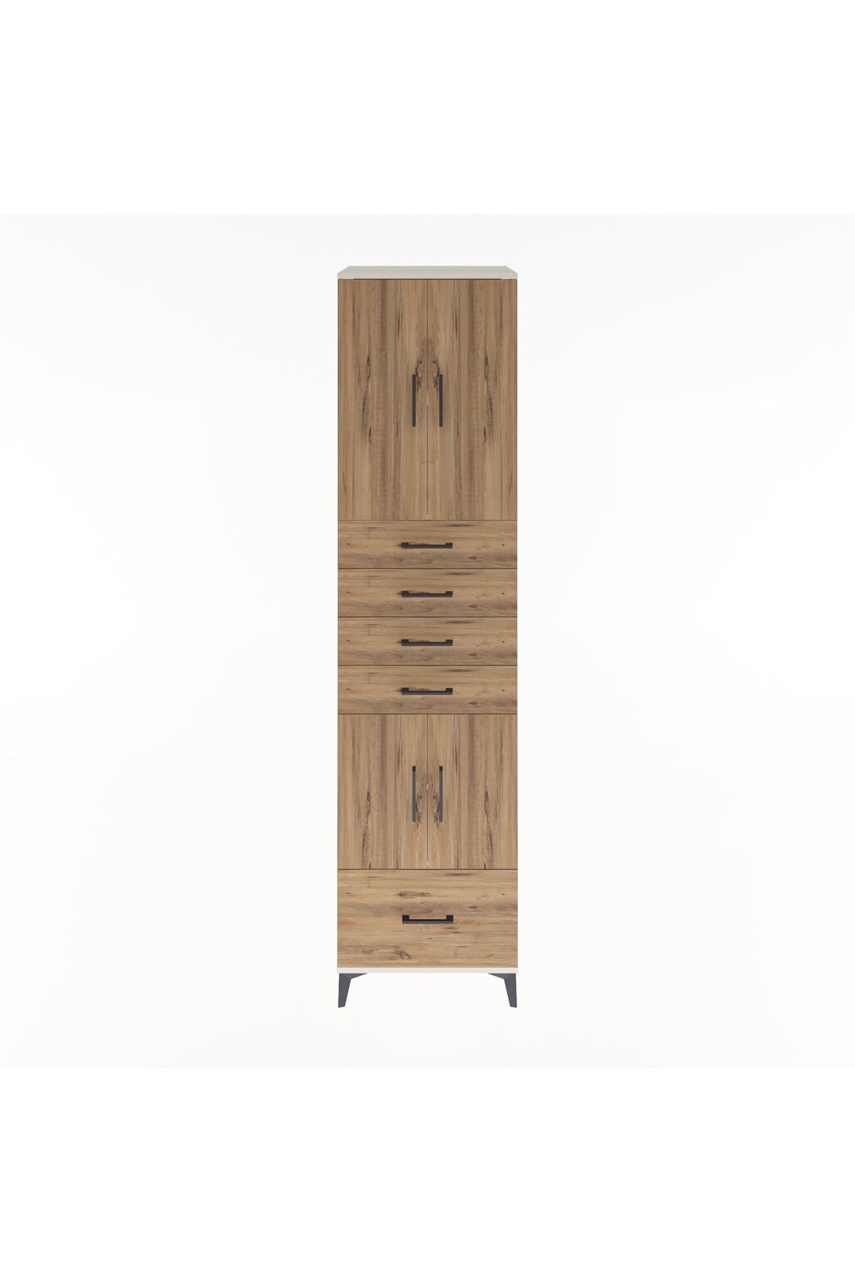 Hyperion Dolap 4 Raflı 5 Çekmeceli 4 Kapaklı 60x44x243 Aytaşı-Çam