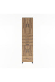 Hyperion Dolap 4 Raflı 5 Çekmeceli 4 Kapaklı 60x44x243 Aytaşı-Çam