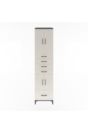 Hyperion Dolap 4 Raflı 5 Çekmeceli 4 Kapaklı 60x44x243 Antrasit-Aytaşı