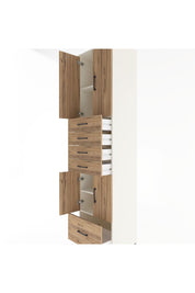 Hyperion Dolap 4 Raflı 5 Çekmeceli 4 Kapaklı 60x44x243 Aytaşı-Çam