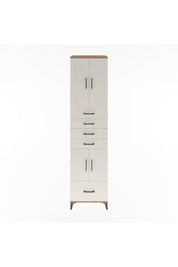 Hyperion Dolap 4 Raflı 5 Çekmeceli 4 Kapaklı 60x44x243 Çam-Aytaşı