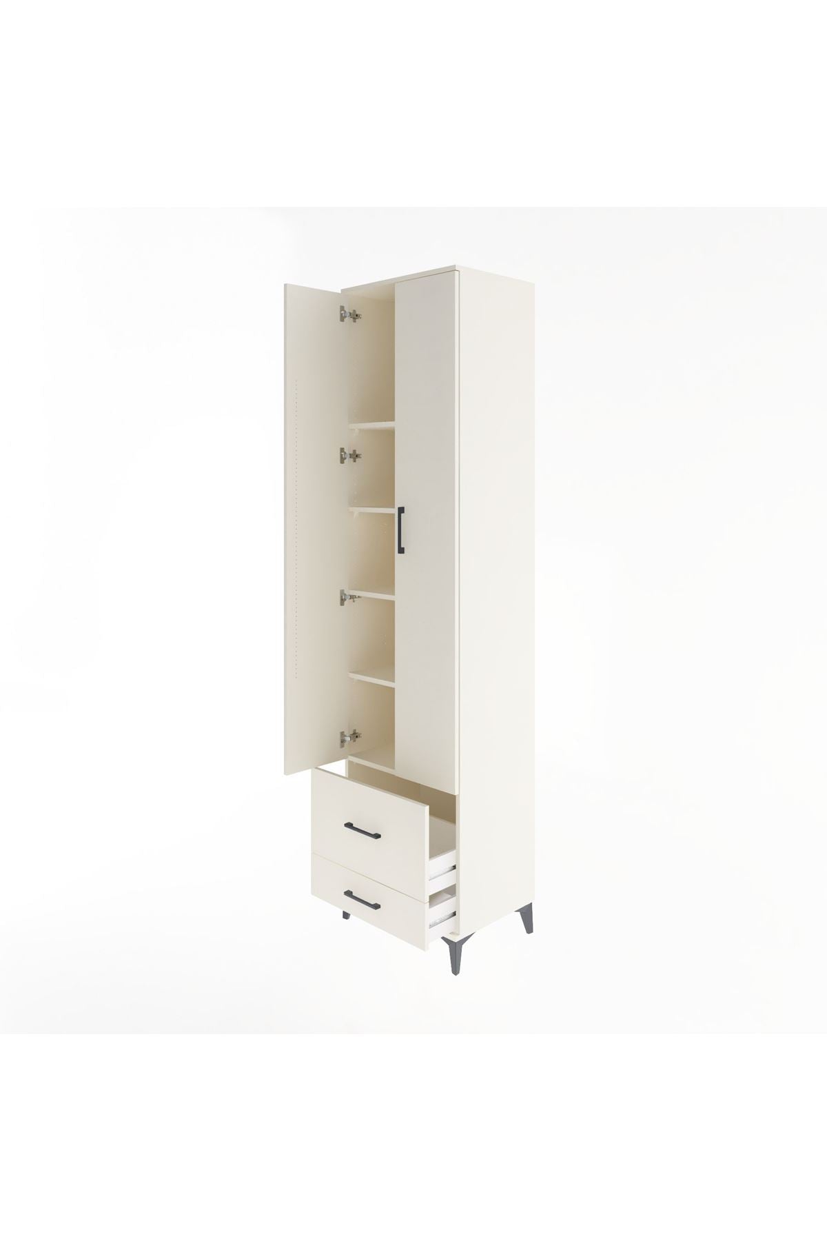 Hyperion Dolap 5 Raflı 2 Çekmeceli 2 Kapaklı 60x44x243 Aytaşı-Aytaşı