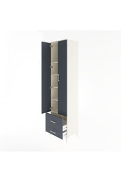 Hyperion Dolap 5 Raflı 2 Çekmeceli 2 Kapaklı 60x44x243 Aytaşı-Antrasit