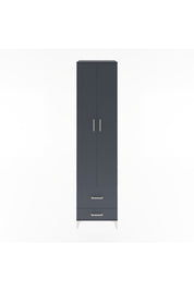 Hyperion Dolap 5 Raflı 2 Çekmeceli 2 Kapaklı 60x44x243 Antrasit-Antrasit