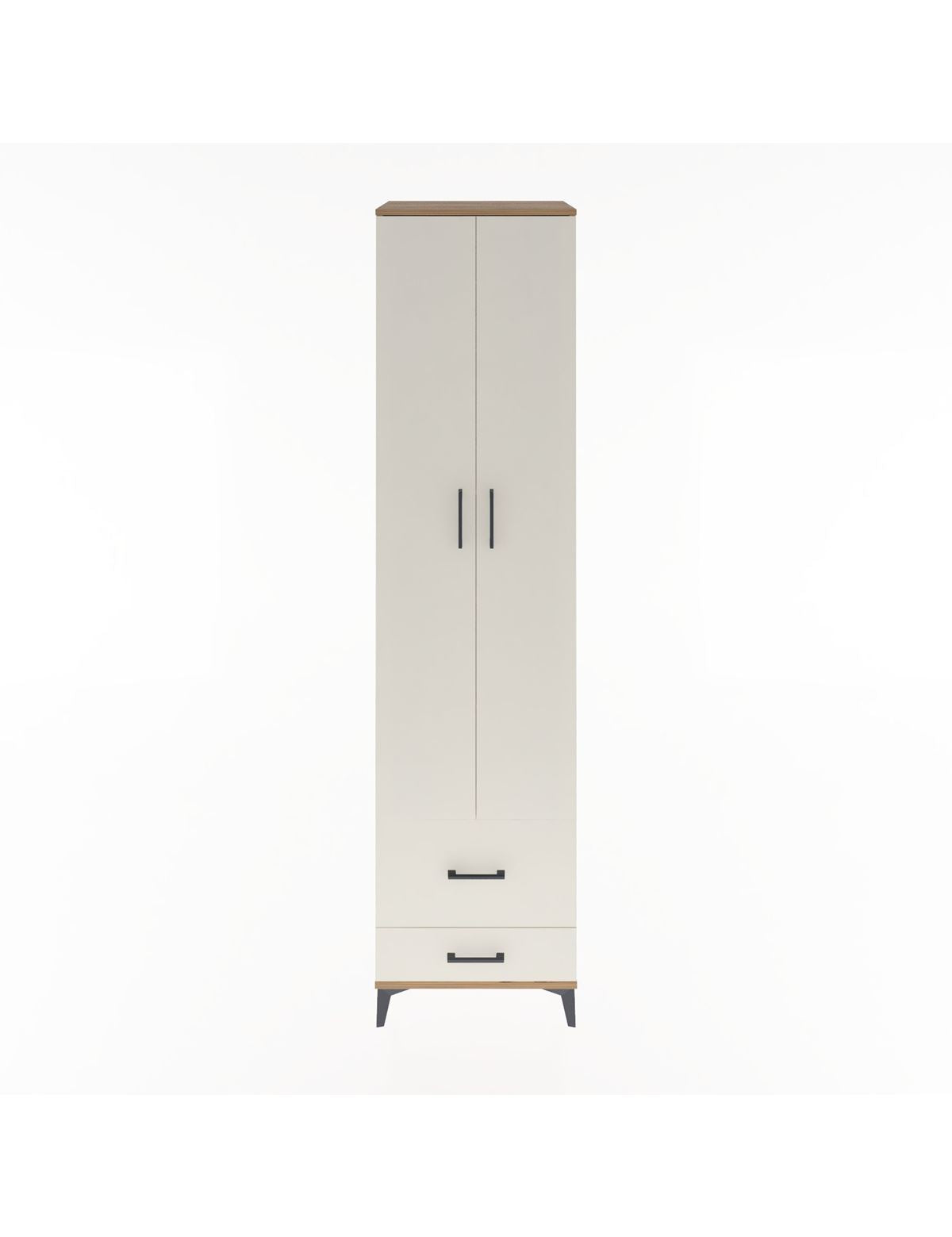 Hyperion Dolap 5 Raflı 2 Çekmeceli 2 Kapaklı 60x44x243 Çam-Aytaşı