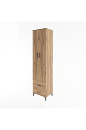 Hyperion Dolap 5 Raflı 2 Çekmeceli 2 Kapaklı 60x44x243 Çam-Çam