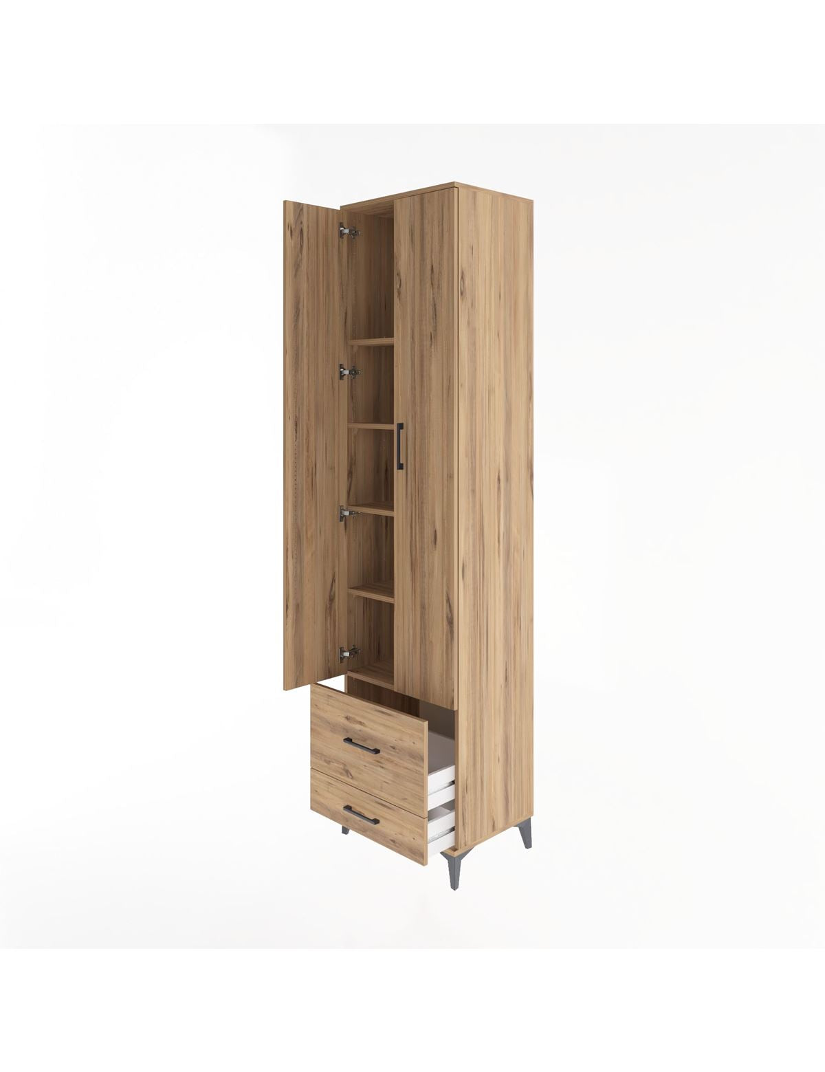 Hyperion Dolap 5 Raflı 2 Çekmeceli 2 Kapaklı 60x44x243 - S65M017V9B