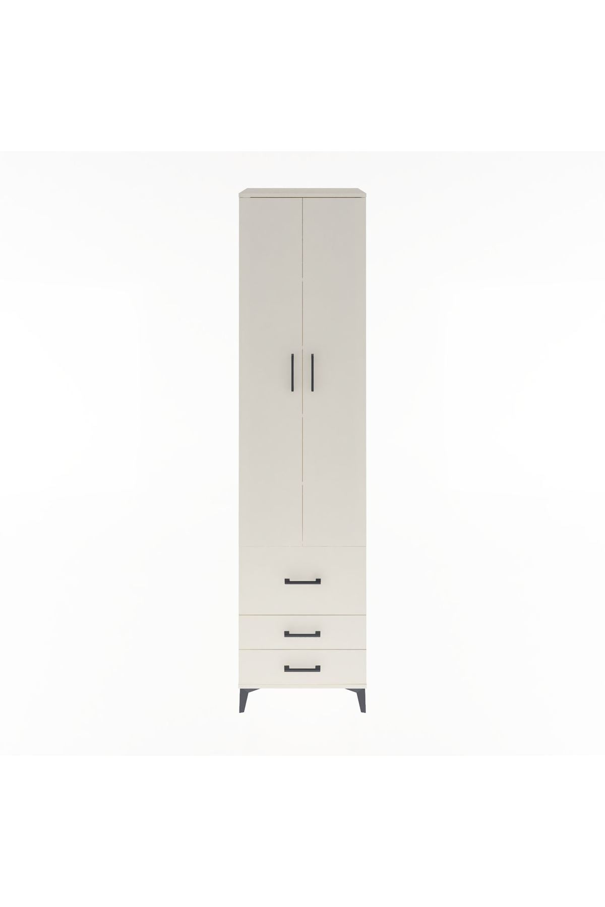 Hyperion Dolap 5 Raflı 3 Çekmeceli 2 Kapaklı 60x44x243 Aytaşı-Aytaşı