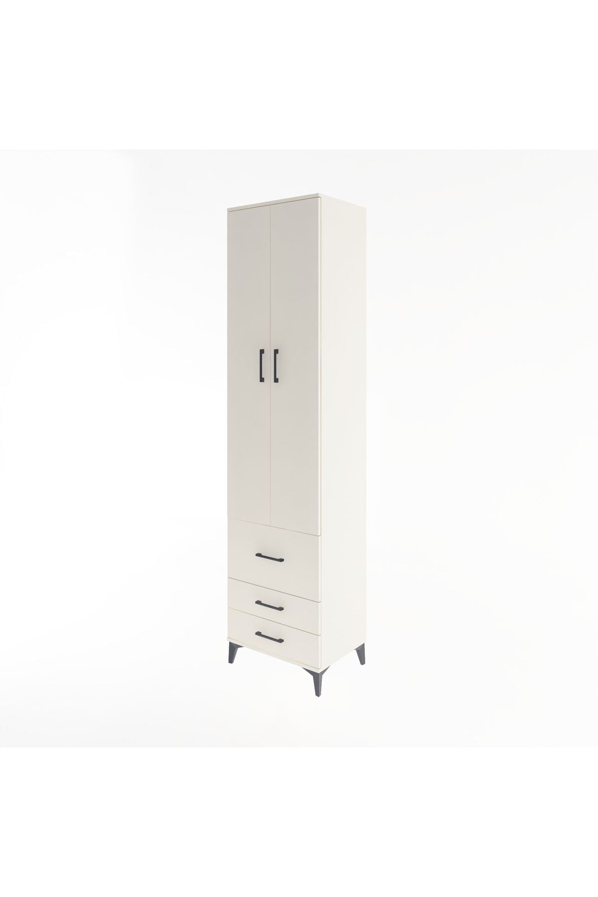 Hyperion Dolap 5 Raflı 3 Çekmeceli 2 Kapaklı 60x44x243 Aytaşı-Aytaşı