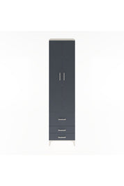 Hyperion Dolap 5 Raflı 3 Çekmeceli 2 Kapaklı 60x44x243 Aytaşı-Antrasit