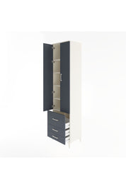 Hyperion Dolap 5 Raflı 3 Çekmeceli 2 Kapaklı 60x44x243 Aytaşı-Antrasit