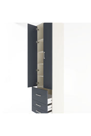 Hyperion Dolap 5 Raflı 3 Çekmeceli 2 Kapaklı 60x44x243 Aytaşı-Antrasit