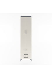 Hyperion Dolap 5 Raflı 3 Çekmeceli 2 Kapaklı 60x44x243 Antrasit-Aytaşı