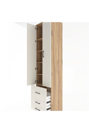 Hyperion Dolap 5 Raflı 3 Çekmeceli 2 Kapaklı 60x44x243 Çam-Aytaşı